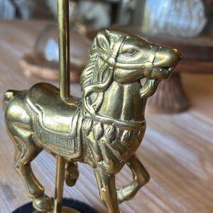 Solid Brass Carousel Horse On Marble Base